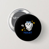 Toilet Time Chikawa Meme Funny Tee Button (Vorne & Hinten)