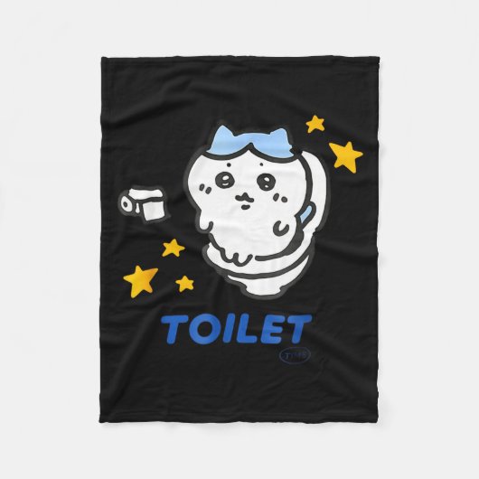 Toilet Time Chikawa Meme Funny Tee Fleecedecke (Vorderseite)