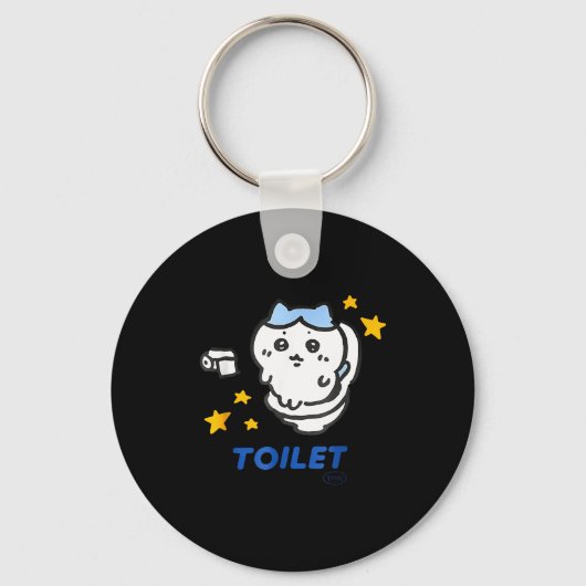 Toilet Time Chikawa Meme Funny Tee Schlüsselanhänger (Vorderseite)