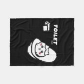 Toilet Time Chikawa Meme Tee Fleecedecke (Vorderseite (Horizontal))