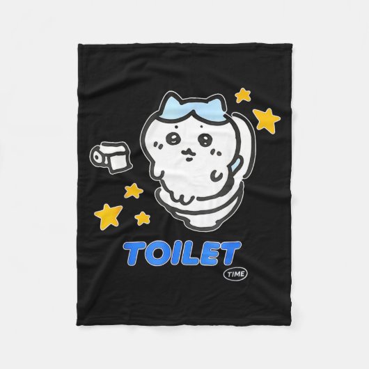 Toilet Time Chikawa Meme Tee Fleecedecke (Vorderseite)
