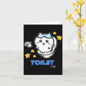 Toilet Time Chikawa Meme Tee Karte (Gelbe Blume)