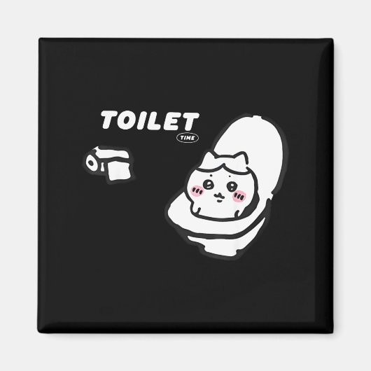 Toilet Time Chikawa Meme Tee  Magnet (Vorne)