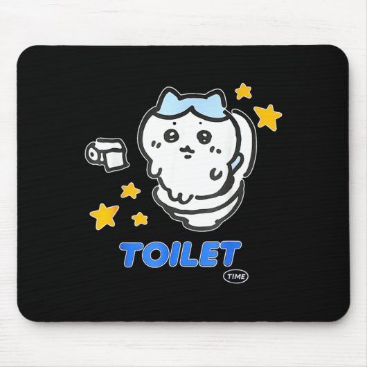 Toilet Time Chikawa Meme Tee  Mousepad (Vorne)