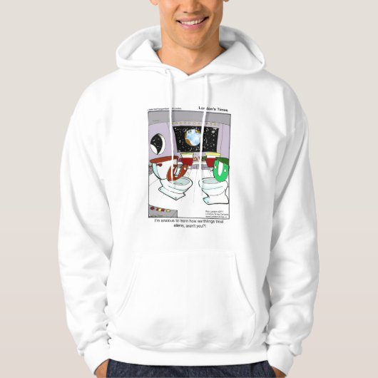 Toilet UFO Funny Hoodie von Rick London (Vorderseite)