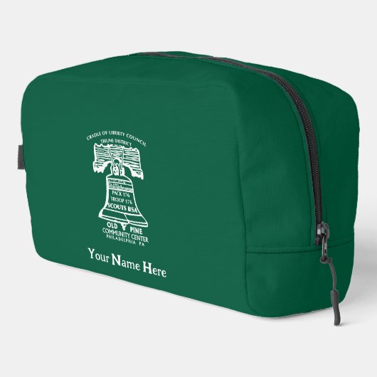 Toiletry Bag - Forest Green (Personalized) Waschbeutel (Rechte Ecke)