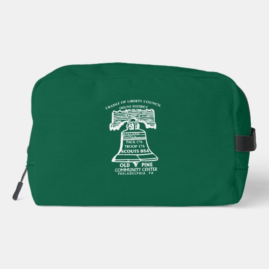 Toiletry Bag - Forest Green (Personalized) Waschbeutel (Rückseite)