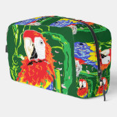 Toiletry Bag : Friendly  Parrots Waschbeutel (Rechte Ecke)
