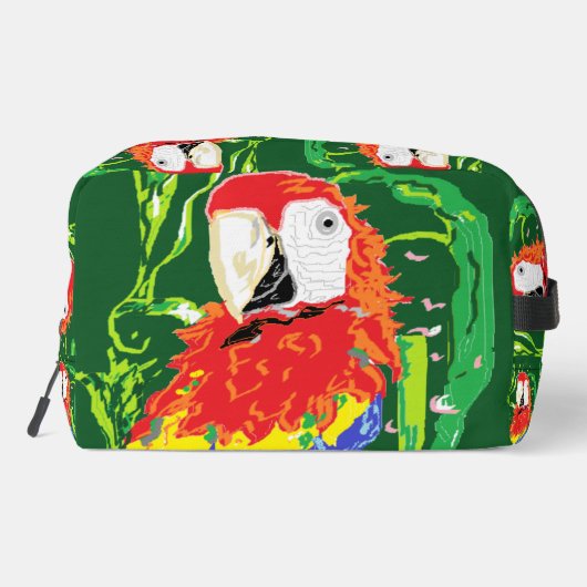 Toiletry Bag : Friendly  Parrots Waschbeutel (Rückseite)