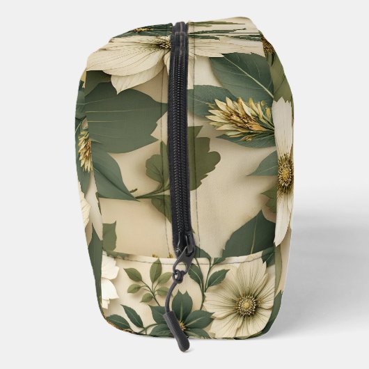 Toiletry bag green flowers pattern  waschbeutel (Rechts)