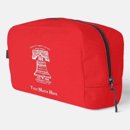 Toiletry Bag - Red (Personalized) Waschbeutel (Rechte Ecke)