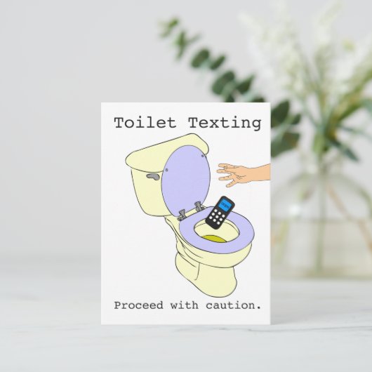 Toilette Gesimst Postkarte (Stehend Vorderseite)