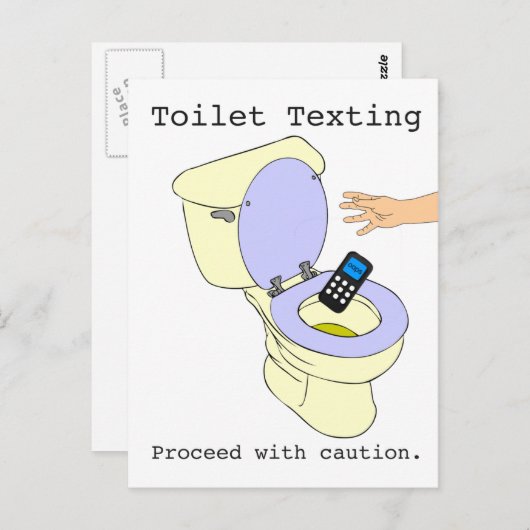 Toilette Gesimst Postkarte (Vorne/Hinten)