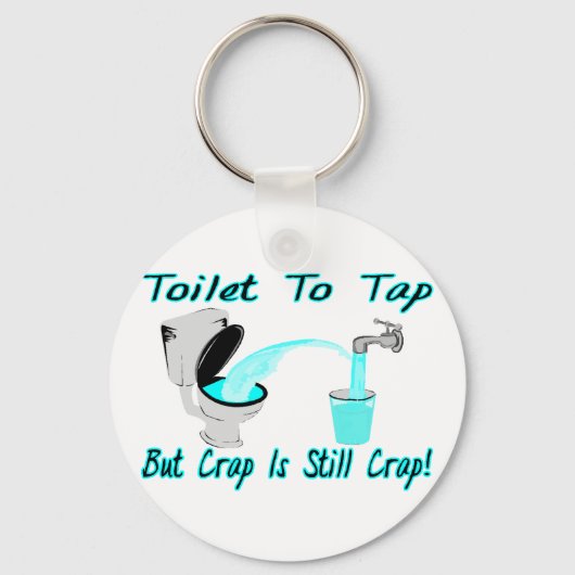 Toilette Gestochen Schlüsselanhänger (Vorderseite)