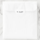 Toilette Herz-Aufkleber (Tasche)