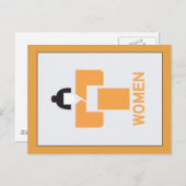 Toilette, japanisches Zeichen Postkarte (Vorne/Hinten)