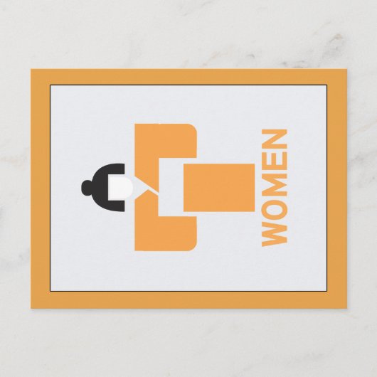 Toilette, japanisches Zeichen Postkarte (Vorderseite)