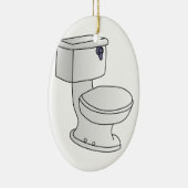 Toilette Keramikornament (Rechts)
