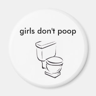 Toilette, Mädchen kacken nicht Magnet