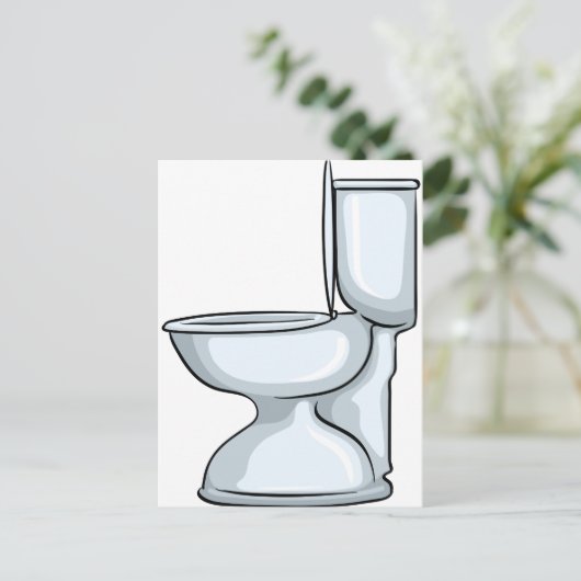 Toilette Postkarte (Stehend Vorderseite)