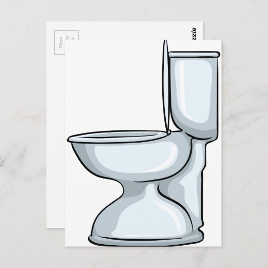 Toilette Postkarte (Vorne/Hinten)