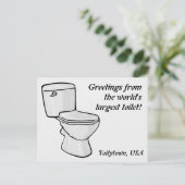 Toilette Postkarte (Stehend Vorderseite)