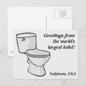 Toilette Postkarte (Vorne/Hinten)