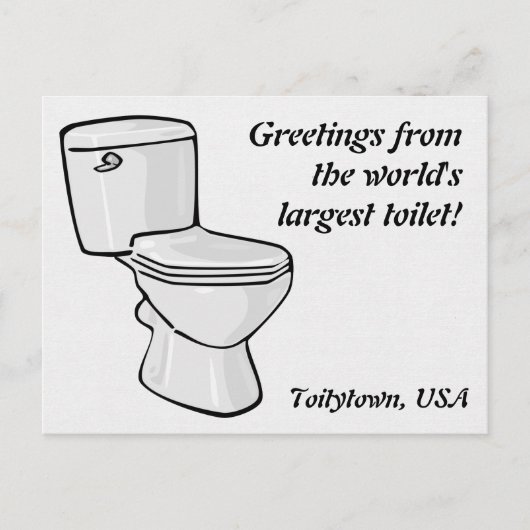 Toilette Postkarte (Vorderseite)