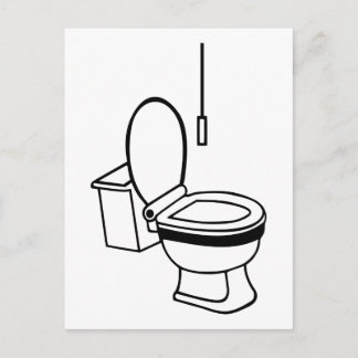 Toilette Postkarte