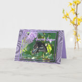 Toilette-Schmetterling geheime Schwester- oder Karte (Gelbe Blume)