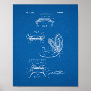 Toilette Seat und Abdeckungs-Patent - Plan Poster