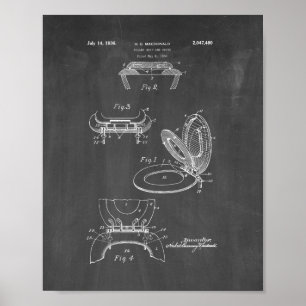 Toilette Seat und Abdeckungs-Patent - Tafel Poster