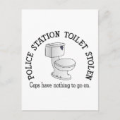 Toilette Stolen Postkarte (Vorderseite)