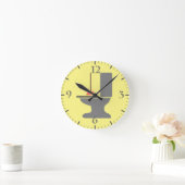 Toilette und Hunger Runde Wanduhr (Zuhause)