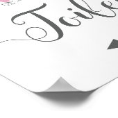 Toiletten auf diesem Weg Schild. Links Pfeilrichtu Poster (Ecke)