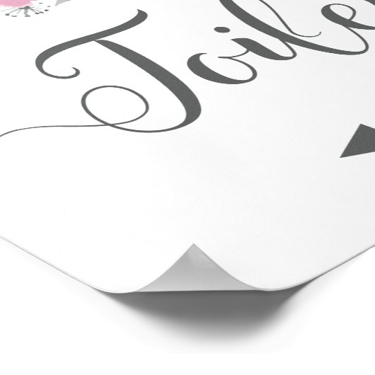 Toiletten auf diesem Weg Schild. Links Pfeilrichtu Poster (Ecke)