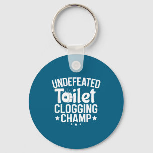 Toiletten-Champion Unbesiegt Verstopfung Schlüsselanhänger
