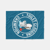Toiletten-Champion-Verstopfung Custom Fleecedecke (Vorderseite (Horizontal))