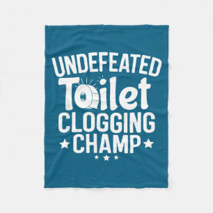 Toiletten-Champion Verstopfung Unbesiegt Fleecedecke