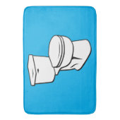 Toiletten-Grafik Badematte (Vorderseite Vertikal)