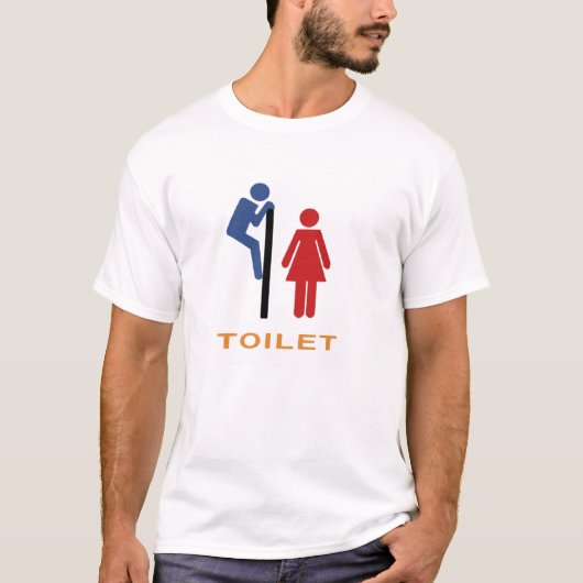 Toiletten-Humor-T - Shirt (Vorderseite)