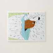 Toiletten Hund  Puzzle (Horizontal)