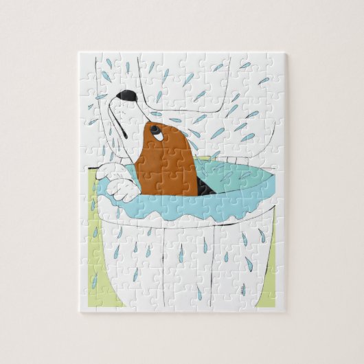 Toiletten Hund  Puzzle (Vertikal)