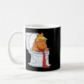 Toiletten-Kotz Trump  Kaffeetasse (Links)