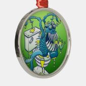 Toiletten-Monster Ornament Aus Metall (Rechts)