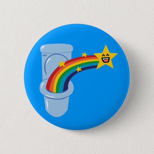 Toiletten-Regenbogen Button (Vorderseite)