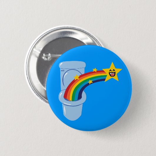 Toiletten-Regenbogen Button (Vorne & Hinten)