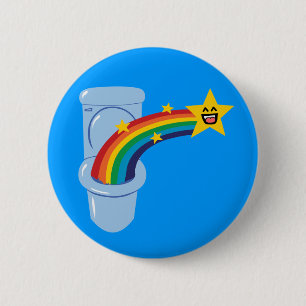 Toiletten-Regenbogen Button
