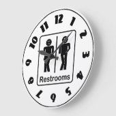Toiletten Schild Uhr (Winkel)