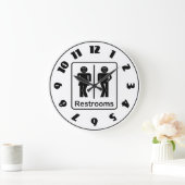 Toiletten Schild Uhr (Zuhause)